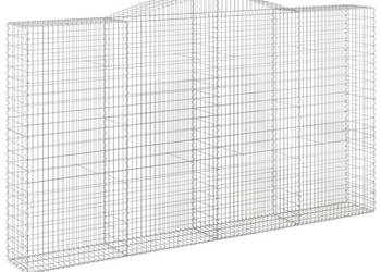 Kosze gabionowe 4 szt 400x50x220/240 cm galwanizowane żelazo WM-3147076