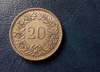 Stare monety 20 rappen 1953 Szwajcaria