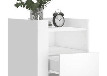 Szafka nocna biała 45x50x50 cm materiał drewnopochodny WM-848276