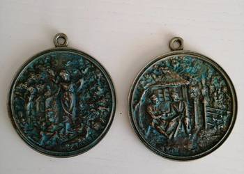 Medaliony mosieżne