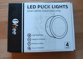 zestaw 4 inteligentnych lampek LED typu „puck”