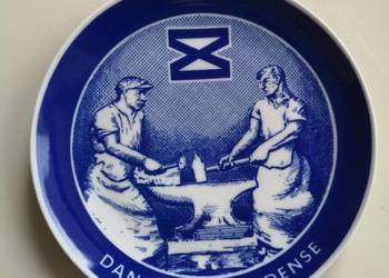 Talerz kolekcjonerski Dansk Metal Odense vintage