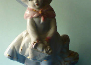 figurka porcelanowa dziewczyna w kapeluszu
