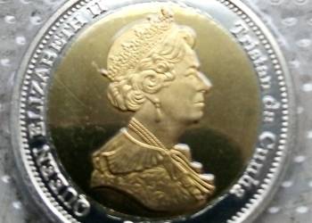 TRISTAN DA CUNHA 25 PENCE 2008 r -DWA WIELORYBY BIMETAL