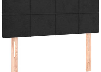 Zagłówek do łóżka z LED czarny 80x5x78/88 cm aksamit WM-3121644