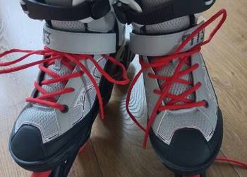 Rolki fitness Oxelo FIT3 dla dzieci, rozmiar 35-38, perłowy szary