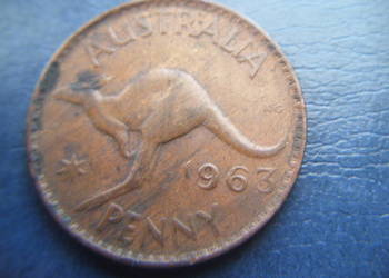 Stare monety 1 pens 1963 Australia