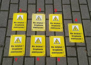Stara tabliczka Nie dotykać Urządzenia Elektryczne emalia Stara tabliczka Nie dotykać Urządzenia Elektryczne emalia