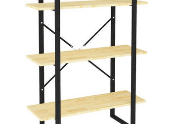 3-poziomowy regał na książki 80x30x105 cm lite drewno sosnowe WM-806532