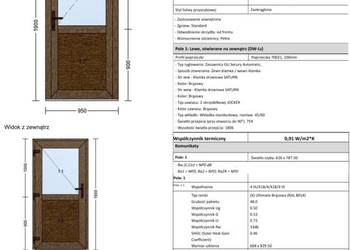 Drzwi wejściowe 950x1900mm Drutex PVC Iglo Energy kolor orzech