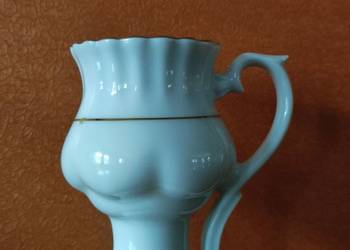 Porcelana Chodzież Świecznik Kaganek Iwona biały złoty