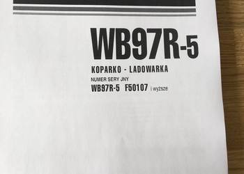 dtr instrukcja obsługi komatsu WB 97R-5 i inne