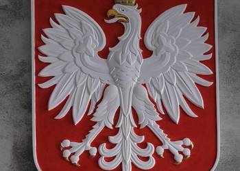 Herb ,Godło Polski ,Orzeł ,Płaskorzeźba ,Sztukateria gipsowa