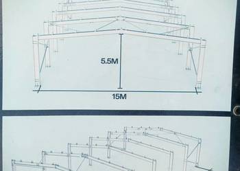 Konstrukcja hala stalowa ocynkowana 30x15x5,5