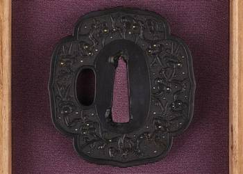 Zabytkowa Tsuba Nihonto + CERTYFIKAT NBTHK + dodatki - około 1600 rok.