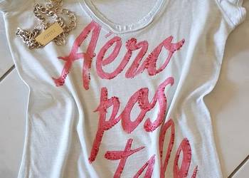 Aeropostale koszulka bluzka dekolt koraliki nadruki kobieca