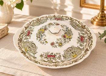 Staffordshire Anglia Ridgway "Old English Bouquet" Miska z pokrywką