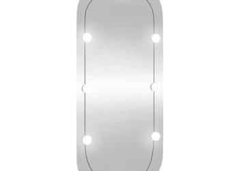 Lustro ścienne z LED 45x100 cm szklane owalne WM-3189164