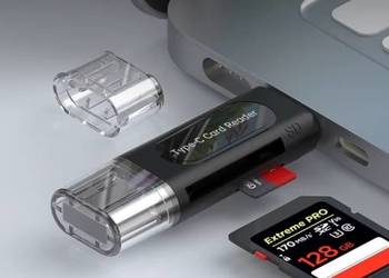 Uniwersalny czytnik kart pamięci SD i TF do USB lub USB-C
