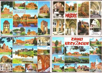 Kart. Poczt. Zamki Krzyżackie - widoki  ** 4  szt