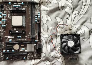 Płyta główna MSI A68HM-E33 V2 z procesorem AMD A4 4020 I chłodeniem
