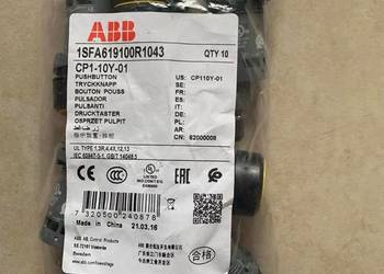 ABB CP1-10Y-01 Compact Pushbutton, Przycisk - No. 1SFA619100R1043 10pcs