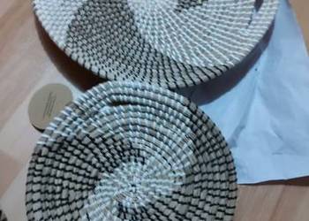 Ręcznie robione plecione kosze/ tace dekoracyjne