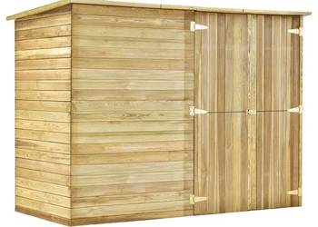 Ogrodowa szopa na rowery, 232x110x170 cm, impregnowana sosna（SKU:3059875）