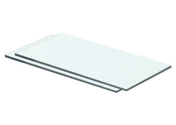 Półki 2 szt. szklany przezroczysty panel 40 x 15 cm WM-3051553