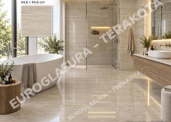 gres 44,6/44,6 travertino silver poler gat.1 Paradyż