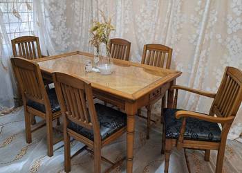 Stół z krzesłami krzesła drewniany zestaw komplet do jadalni DOWÓZ
