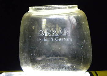 Szklany klosz do niemieckiej lampy naftowej  ORKAN Fledermaus 777