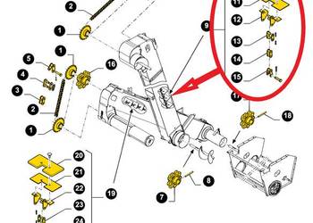 84018674 Łańcuch przenośnika ziarnowego New Holland