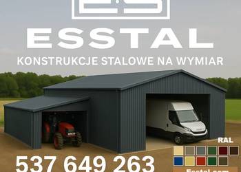 GARAŻ BLASZANY Na Maszyny | Wiata Garażowa + Zadaszenie – ESSTAL-