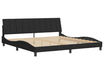 Rama łóżka bez materaca czarna aksamitna 200x200 cm WM-3207869