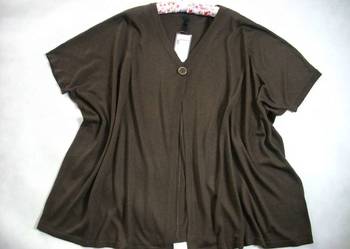 Sweter LUŹNY Narzutka z Wełną elegancki XXXL i L/XL