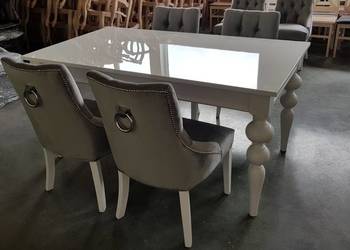Shabby vintage krzesło z kołatką tapicerowane modne producen