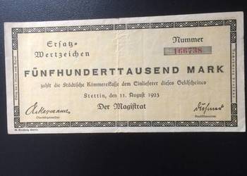 ( 316. ) Banknot zastępczy Stettin