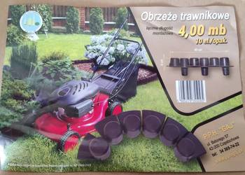 Obrzeże trawnika, długość 4 metry (dostępne 12 sztuk)