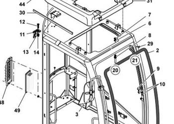 Koparka  Mecalac 12 / 14 MXT Krata zabezpieczająca górną szybę