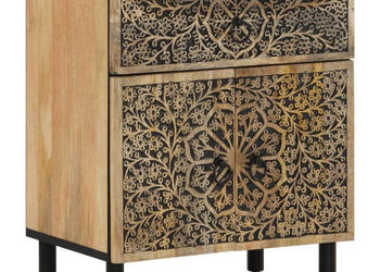 Szafka nocna 50x33x60 cm lite drewno mango WM-358223