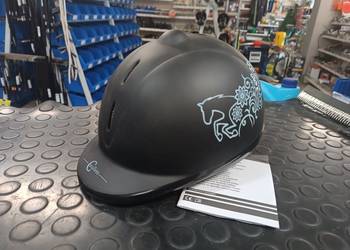 Kask jeździecki Beauty, czarny, Covalliero rozmiar 52-55 oraz 53-57