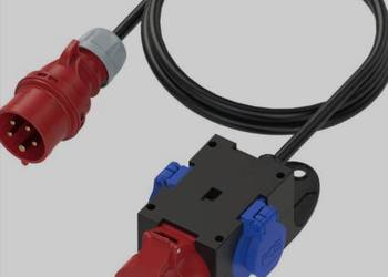 Adapter PCE 9430715, 400V, 16A, IP44, CEE 16A, 2 Gniazda 16A 230V