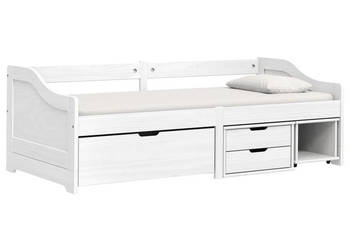 Łóżko dzienne 3 szuflady IRUN białe sosna 90x200 cm WM-3185214