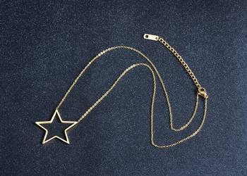 Nowy łańcuszek naszyjnik zawieszka gwiazda gwiazdka duża cel