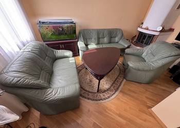 ** Zestaw wypoczynkowy skórzany 3+2+1 , Poznań **