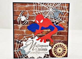 Kartka urodzinowa Spider-Man ręcznie robiona