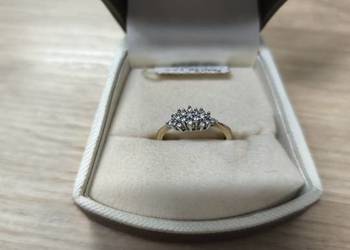 Złoty Pierścionek Apart próba 3.75 0.21ct 19 brylantow