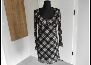 Primark sukienka 42 XL tunika w kratkę z podszewką