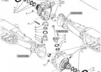 New Holland T6010 T6090 T6070 T7230 Zespół przegubu 48168054